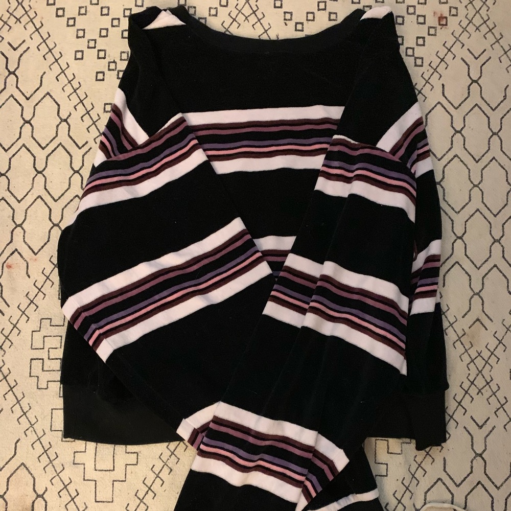 stripped crop sweater
